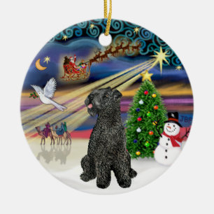 Ornement En Céramique Magie de Noël - Kerry Blue Terrier