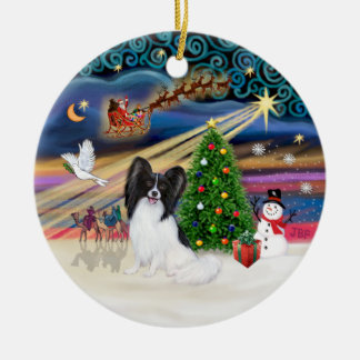 Ornement En Céramique Magie de Noël - Papillon (noir et blanc)