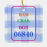 Mahjong Dot Crak Bam Blue Check PERSONNALISER