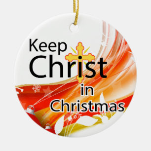 Ornement En Céramique Maintenez le Christ dans Noël, remous