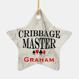 Ornement En Céramique Maître de Cribbage personnalisé