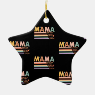 Ornement En Céramique Mama Beau sans peur Lovely Brave Strong