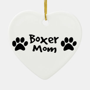 Ornement En Céramique maman de boxeur