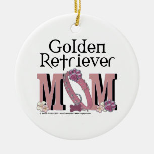 Ornement En Céramique MAMAN de golden retriever