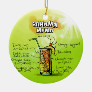 Ornement En Céramique Maman Drink- Cocktail Gift de Bahama