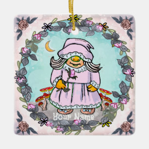 Ornement En Céramique Maman gnome
