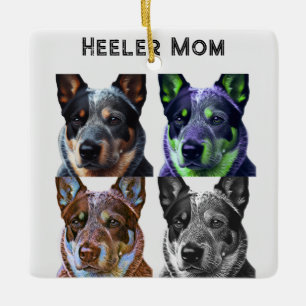 Ornement En Céramique Maman Heeler Chienne Blue Heeler