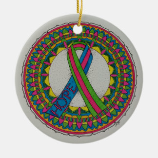 Ornement En Céramique Mandala pour le cancer du sein métastatique