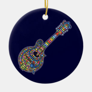 Ornement En Céramique Mandoline de mosaïque