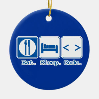 Ornement En Céramique manger dormir coder (html)