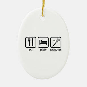 Ornement En Céramique Mangez la lacrosse de sommeil