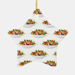 Ornement En Céramique Mangez plus de plantes frais motivation salade let
