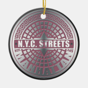 Ornement En Céramique Manhole Covers Manhattan