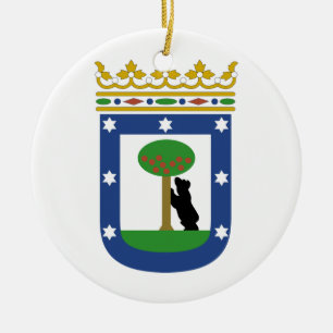 Ornement En Céramique Manteau de Madrid Espagne des bras