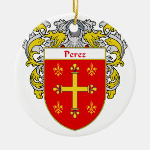 Ornement En Céramique Manteau de Perez des bras/de crête de famille