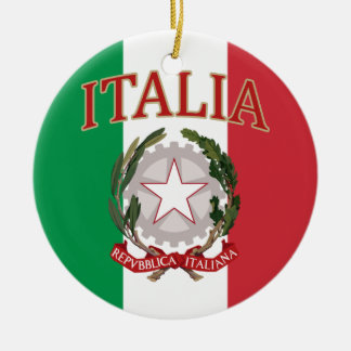 Ornement En Céramique Manteau italien de drapeau de T-shirt de bras