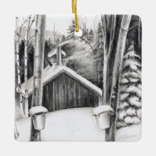 Ornement En Céramique Maple Sugar Shack
