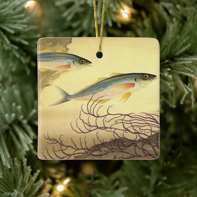 Ornement En Céramique Maquereau Poisson nager dans l'océan (Arbre)