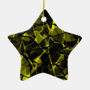 Ornement En Céramique Marbre abstrait noir vert brillant sans soudure