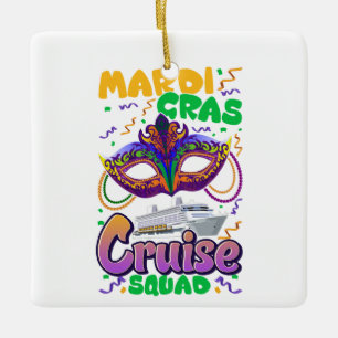 Ornement En Céramique Mardi Gras Carnival Croisière Voyage de vacances