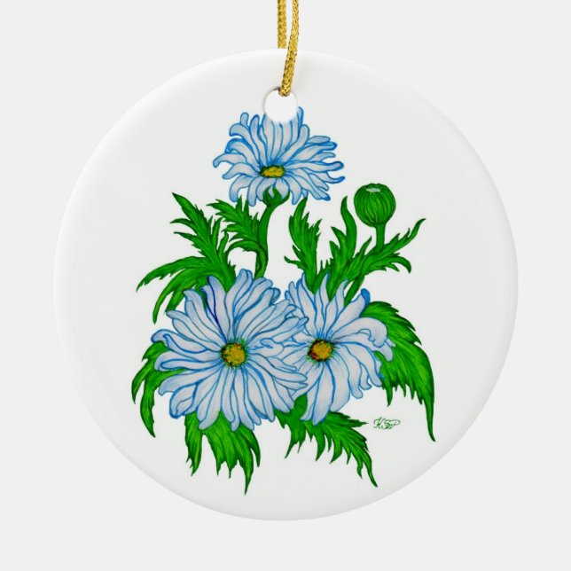 Ornement En Céramique Margeriten Blume (Devant)