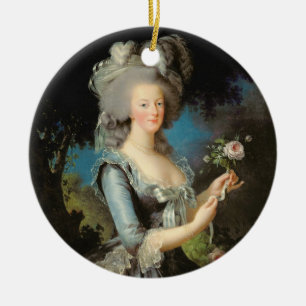 Ornement En Céramique Marie Antoinette avec un rose, 1783