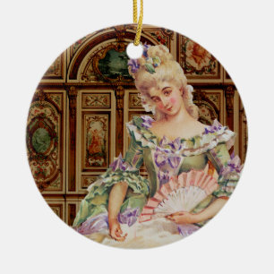 Ornement En Céramique Marie Antoinette Noël
