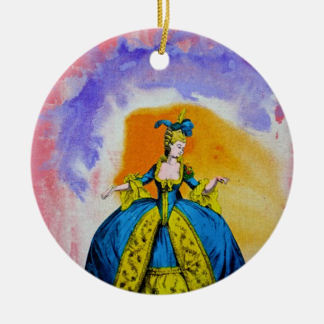 Ornement En Céramique Marie Antoinette par Michael Moffa (Devant)