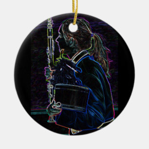 Ornement En Céramique Marquage de l'ornement du cercle Clarinetist