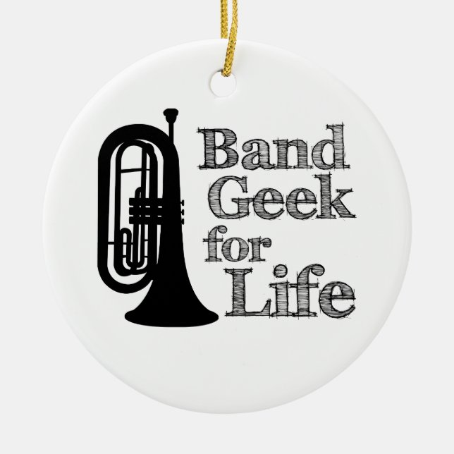 Ornement En Céramique Marquage Geek de bande Baritone (Devant)