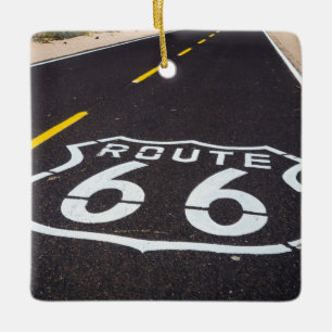Ornement En Céramique Marqueur routier Route 66, Arizona