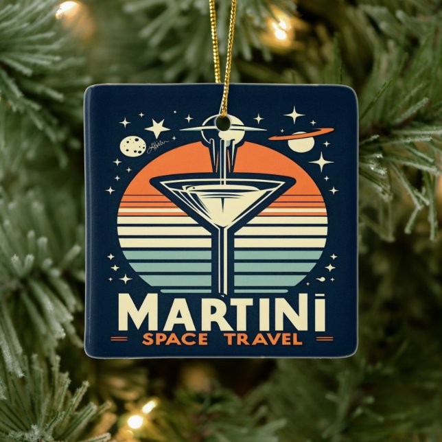 Ornement En Céramique Martini Space Travel Lift Off Logo (Arbre)