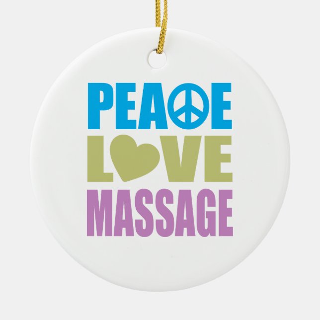 Ornement En Céramique Massage d'amour de paix (Devant)