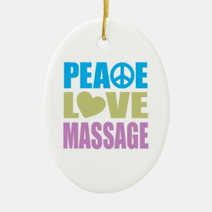 Ornement En Céramique Massage d'amour de paix