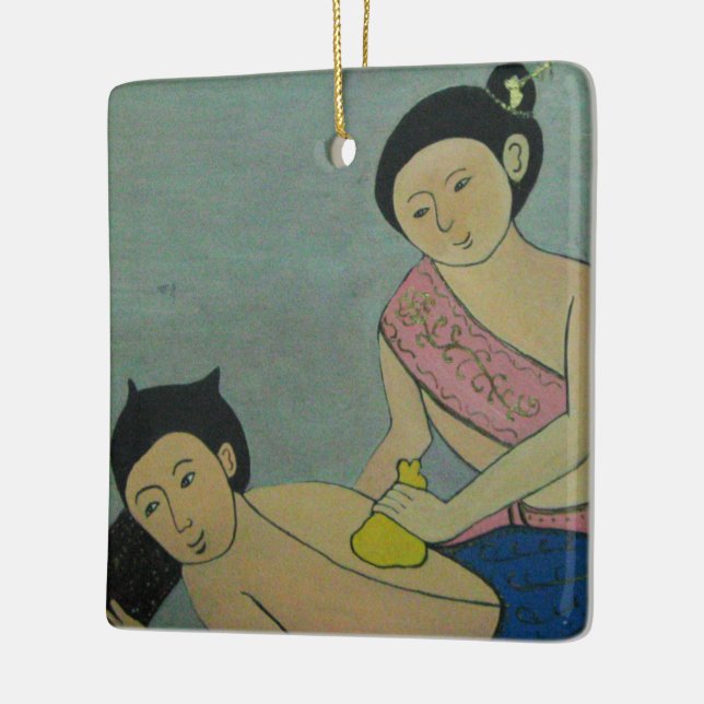 Ornement En Céramique Massage traditionnel thaïlandais (Gauche)