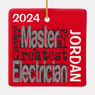 Ornement En Céramique Master Electrician Extraordinaire CUSTOM