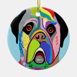 Ornement En Céramique Mastiff