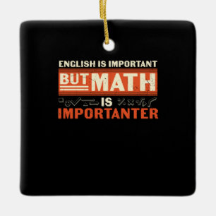 Ornement En Céramique Math Enseignant Math Math est important