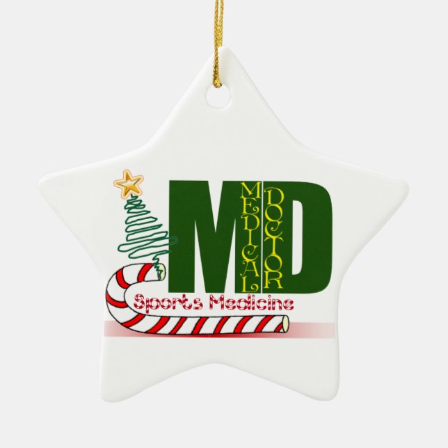 ORNEMENT EN CÉRAMIQUE MD SPORTS MÉDECINE CHRISTMAS DOCTEUR MÉDICALE (Devant)