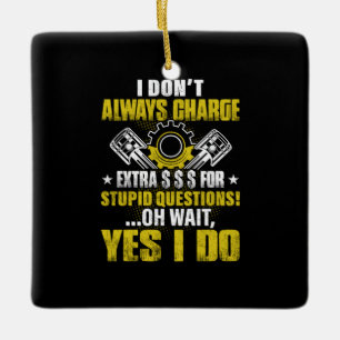 Ornement En Céramique Mécanique Je Ne Charge Pas Toujours Mécanique