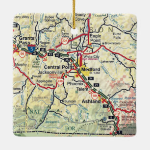 Ornement En Céramique Medford OU Carte