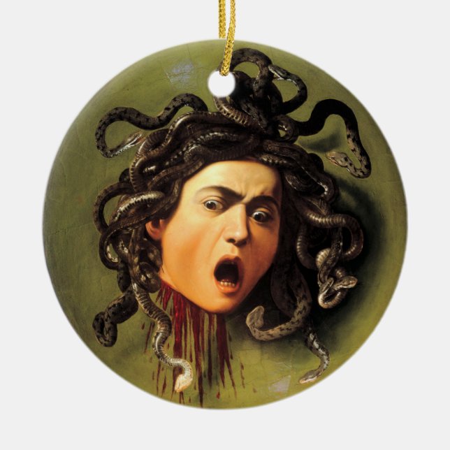 Ornement En Céramique Méduse, Caravaggio (Devant)