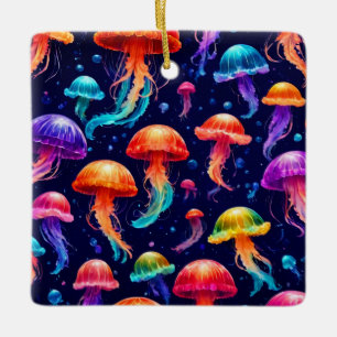 Ornement En Céramique Méduse colorée