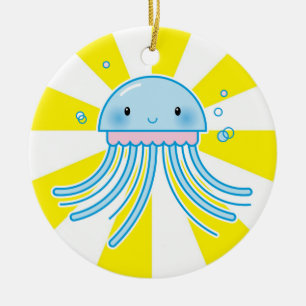 Ornement En Céramique Méduses de Kawaii
