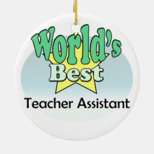Ornement En Céramique Meilleur assistant enseignant du monde