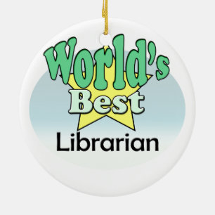 Ornement En Céramique Meilleur bibliothécaire du monde
