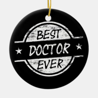 Ornement En Céramique Meilleur docteur Ever White