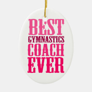 Ornement En Céramique Meilleur Entraîneur De Gymnastique Jamais