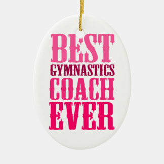 Ornement En Céramique Meilleur Entraîneur De Gymnastique Jamais