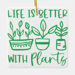 ORNEMENT EN CÉRAMIQUE MEILLEURE AVEC LES PLANTES